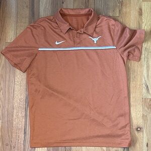 Nike Men’s Texas Orange Polo with White Longhorn & Stripe
